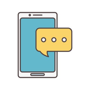 smartphone chat talk bubble social media icon