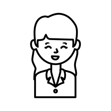 Avatar kadın kişi vektör tasarımı