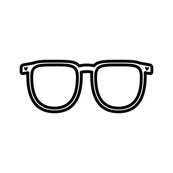 Sunglasses accessory fashion icon on white background thick line — Stockový vektor