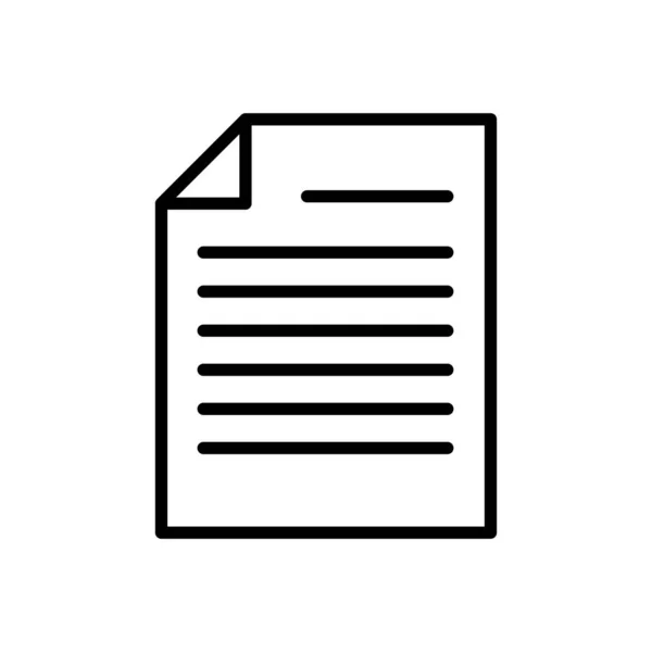Paper document information learning online icon thick line — Διανυσματικό Αρχείο
