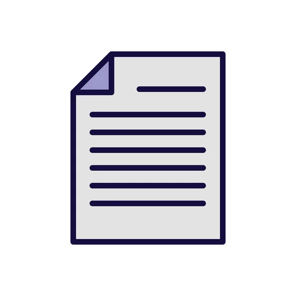 Paper document information learning online icon — Stock vektor