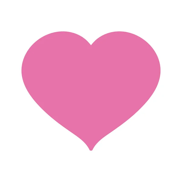 Happy valentines day, pink heart love romantic cartoon — Stok Vektör