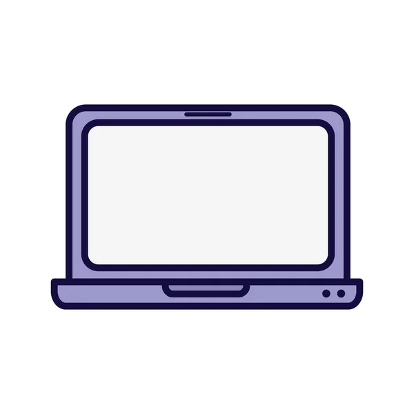 Laptop computer device technology icon — Stock Vector