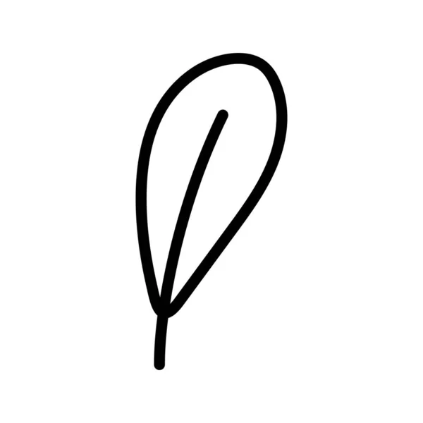 Outline leaf foliage botanical icon — ストックベクタ