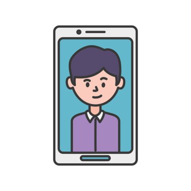 İzole akıllı telefon simgesi vektör tasarımı