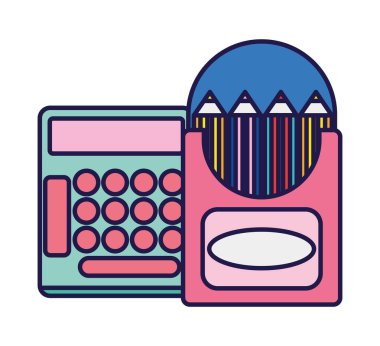 Okul eğitim hesap makinesine ve kalem malzemelerine geri dön.