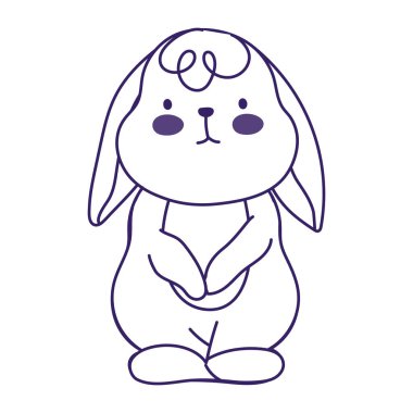 happy easter cute little rabbit cartoon season animal