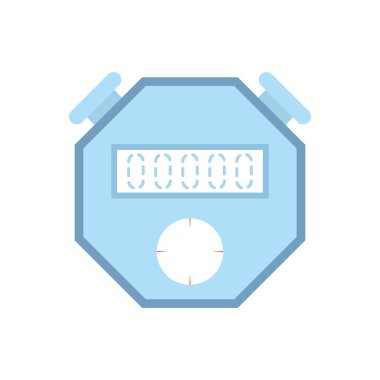 İzole edilmiş spor salonu dijital kronometre simgesi düz tasarım