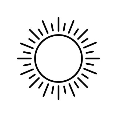 sun hot line style icon