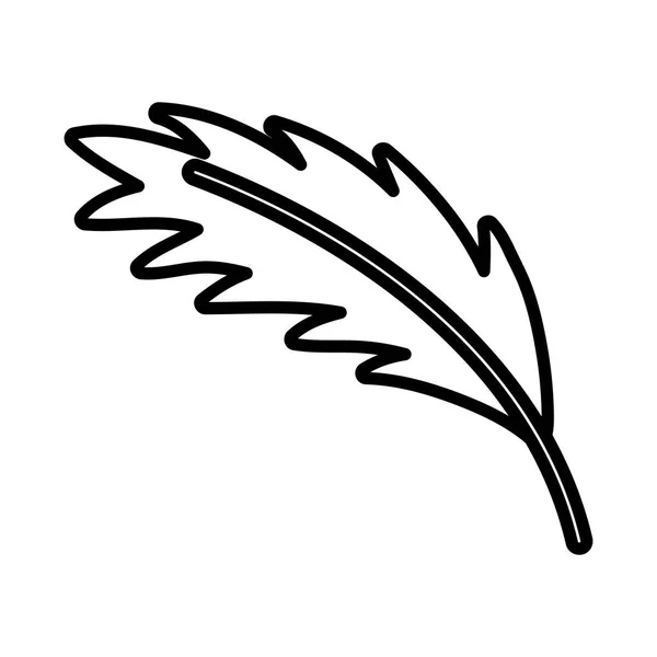Листя природи ботанічна ікона товста лінія — стоковий вектор