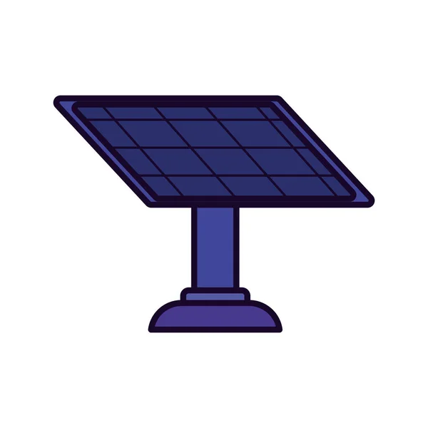 Ecology solar panel alternative power icon — Stock Vector