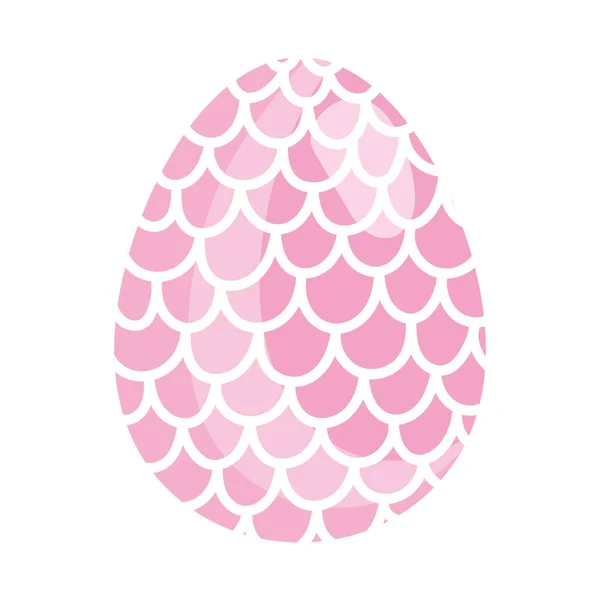 Happy easter decorative egg ornament season icon — Stok Vektör