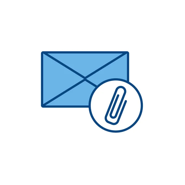 E-mail enveloppe clip internet lijn en vul — Stockvector