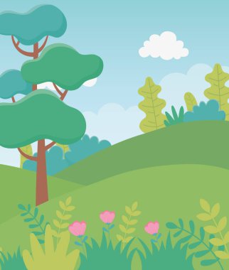 manzara ağacı çiçekleri yeşillik doğa yeşillik