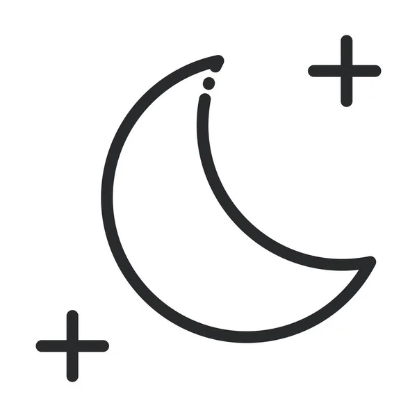 Місячна зірка Рамадан арабський ісламський символ лінії святкування — стоковий вектор