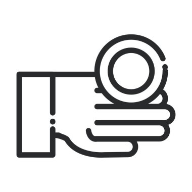 Bozukluklarla el Ramazan Arap İslami kutlama çizgisi tarzı simge