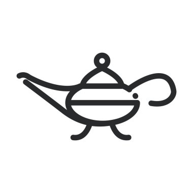 Lamba geleneksel ramazan arap kutlaması çizgisi tarzı simge