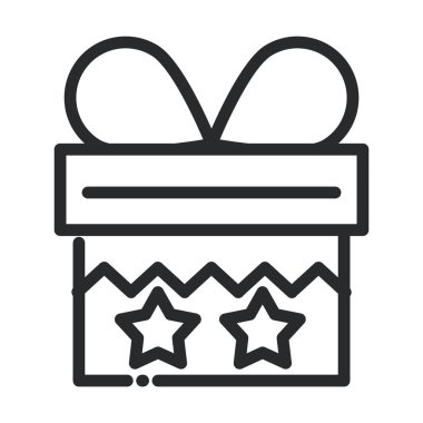 paketlenmiş hediye kutusu ramazan arap kutlaması çizgisi tarzı simge