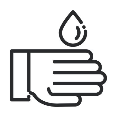 hızlı el ile su ramazan arap müslüman kutlama çizgisi tarzı ikon