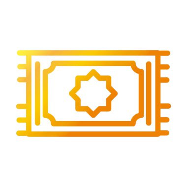 Geleneksel halı ayı ve yıldız süslemesi ramazan Arap İslami kutlama gradyan çizgisi simgesi