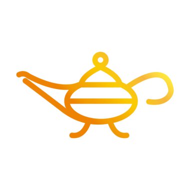 Lamba geleneksel ramazan arap kutlaması gradyan çizgisi simgesi