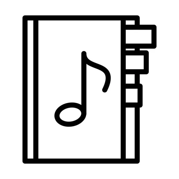 Music book bookmark sound line style icon — ストックベクタ