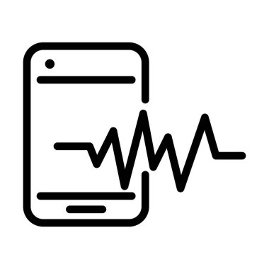 akıllı telefon frekans ses çizgisi simgesi