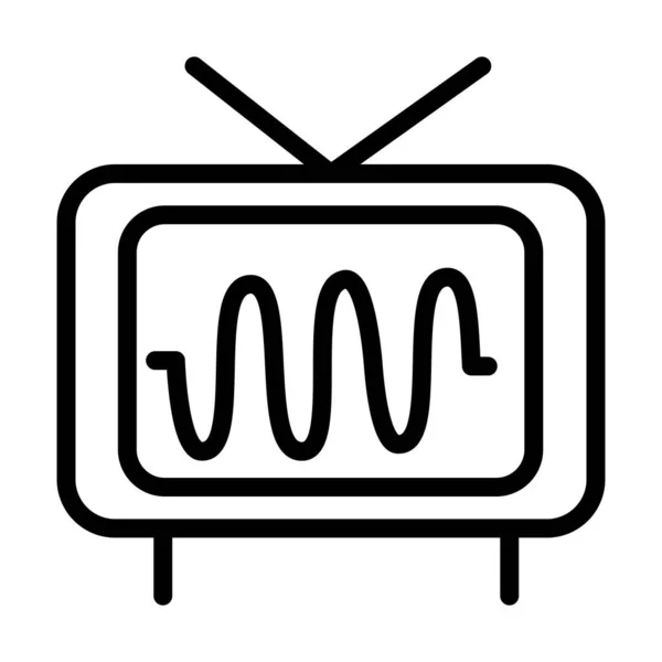 Frequência de televisão som ícone estilo linha de som — Vetor de Stock
