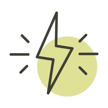 thunderbolt alternative sustainable energy line style icon