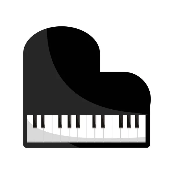 Piano string and percussion musical instrument isolated icon — Stok Vektör