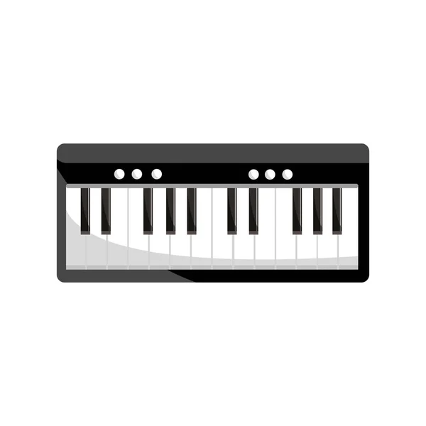 Szintetizátor ütőhangszer hangszer izolált ikon — Stock Vector