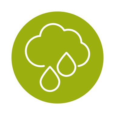 cloud rain alternative sustainable energy block line style icon