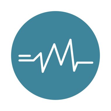 Virüs covid 19 salgın ritmik kardiyoloji bloğu çizgi simgesi