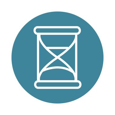 Virüs covid 19 salgın saat bloğu çizgi simgesi