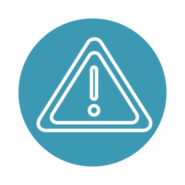 Virüs covid 19 salgın uyarısı blok çizgi simgesi