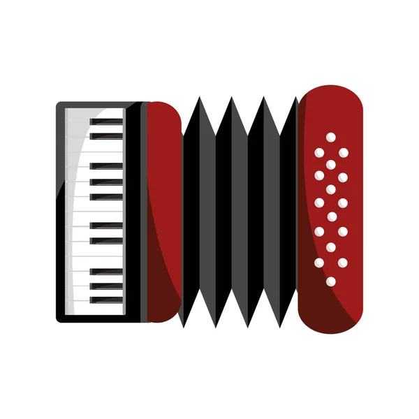 手风琴乐器独立图标 — 图库矢量图片