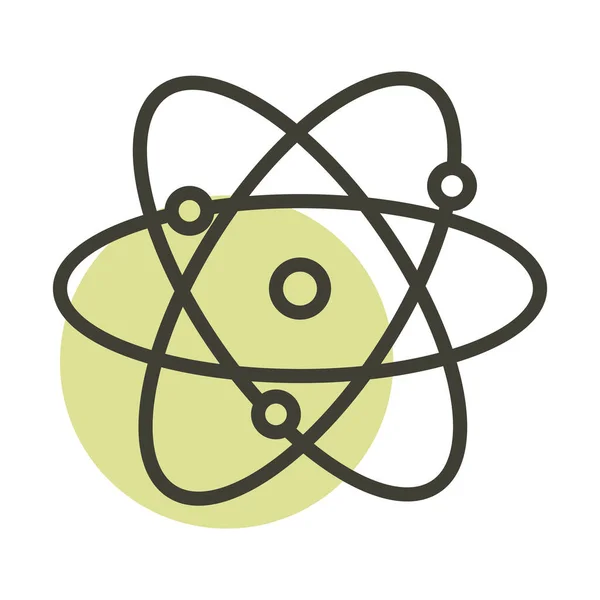 Molecola atomica alternativa linea di energia sostenibile icona stile — Vettoriale Stock