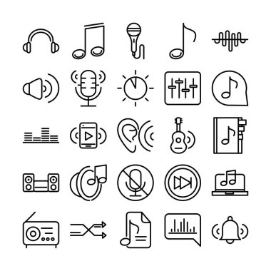 ses hacmi müzik satırı biçimi simgeleri ayarlandı