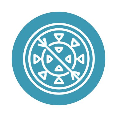 Virüs covid 19 salgın hastalık uyarısı çizgi simgesi