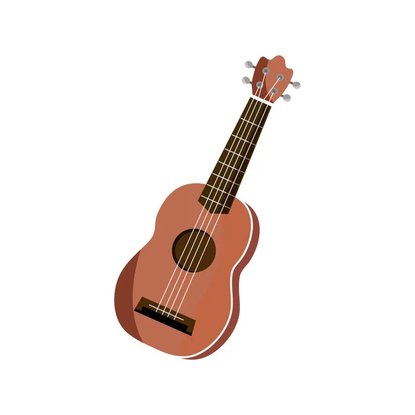Acoustic guitar string musical instrument isolated icon — Stock Vector