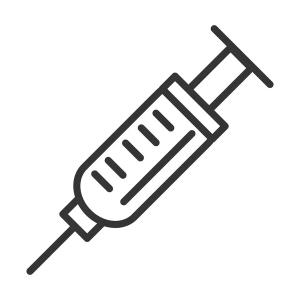 流行性感冒疫苗、疫苗、注射器、药品、线型图标 — 图库矢量图片