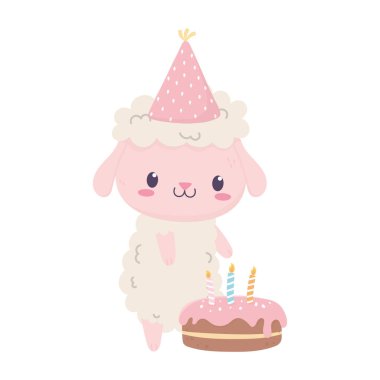 Mutlu yıllar koyun hediye kutusu şapka kutlaması dekorasyonu