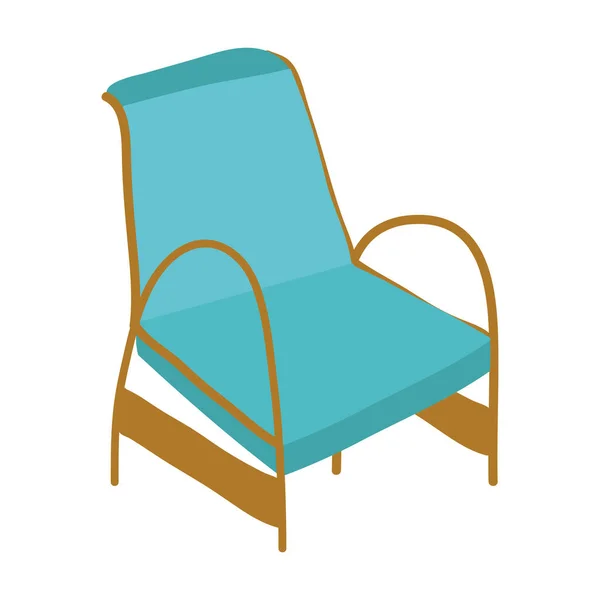 扶手椅家具舒适隔离图标 — 图库矢量图片