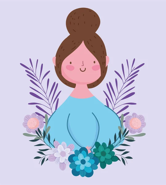 母亲节快乐，美丽的母亲花朵枝头装饰庆祝卡片 — 图库矢量图片