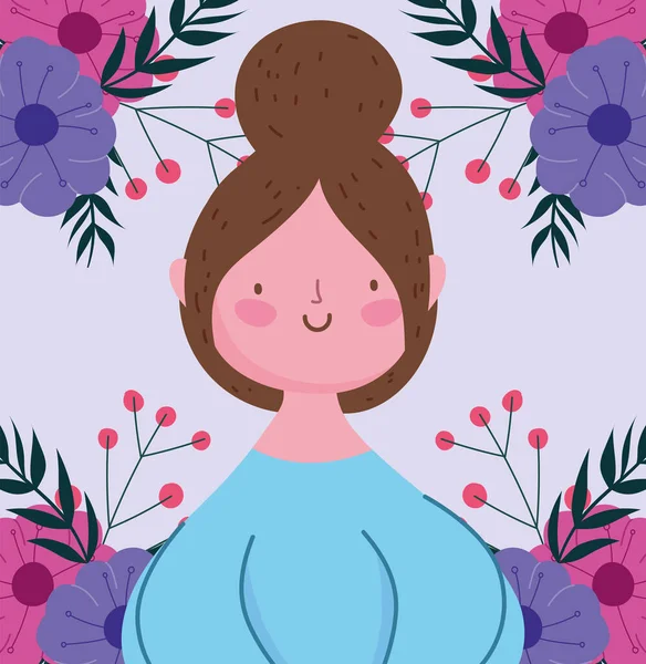 Šťastný den matek, přání s květinami v purpurových tónech — Stockový vektor