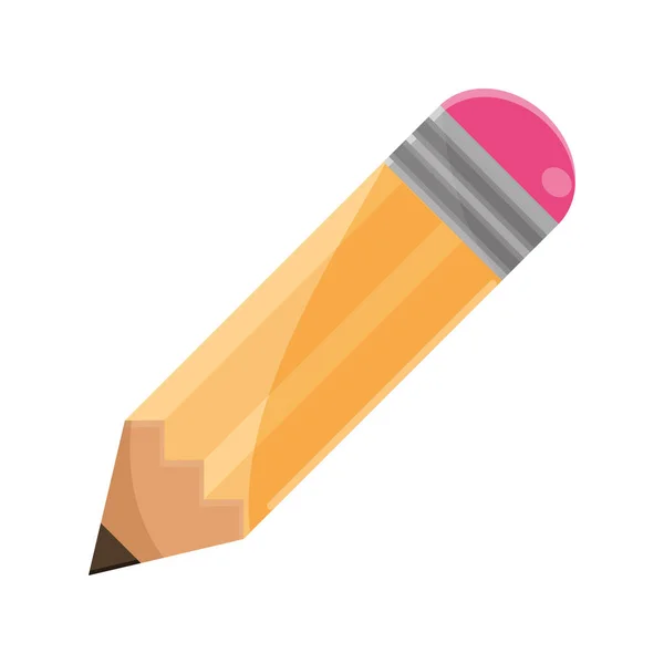 Ceruza ellátás tanulmány iskolai oktatás elszigetelt ikon — Stock Vector