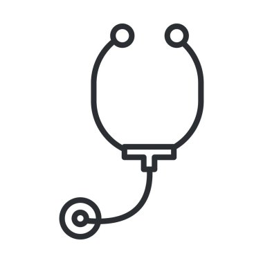 Çevrimiçi sağlık, stetoskop medikal ekipman tanı kitabı 19 salgın çizgi simgesi