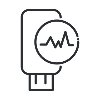 Çevrimiçi sağlık, USB tıbbi destek covid 19 salgın çizgi simgesi