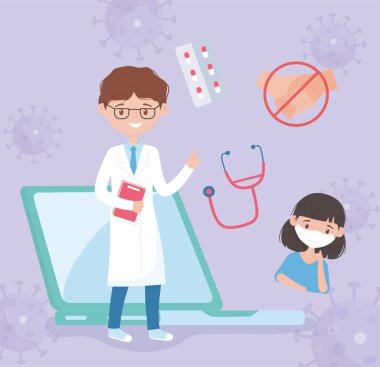 Online doktor covid 19 önleme ipuçları. Maske takın, hasta insanlarla temas kurmayın.