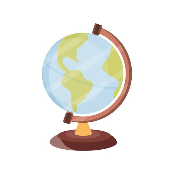 ( 영어 ) Global map map supply studies school education isolated icon — 스톡 벡터